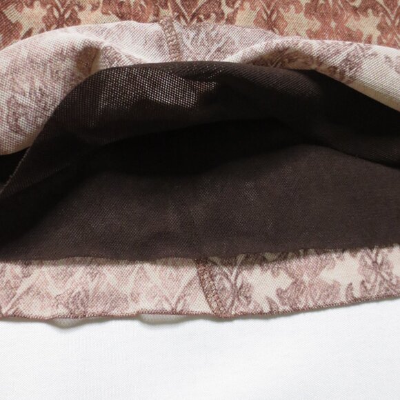 4/$14 NINE & CO womens NINE WEST skirt STRETCH rose PINK midi BROWN SIZE M - Picture 3 of 7